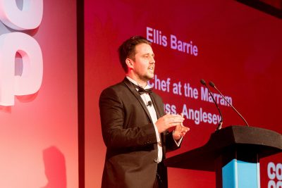 Chef Ellis Barrie at Coop Welsh Supplier Awards_2019