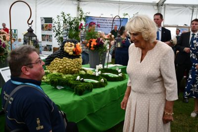 Duchess of Cornwall with Potato Puffin at the Royal Welsh Show 2019